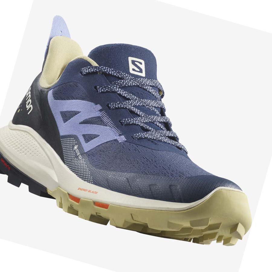 Salomon WoOUTPULSE GORE-TEX Túracipő Női Kék | HU 2785QMA